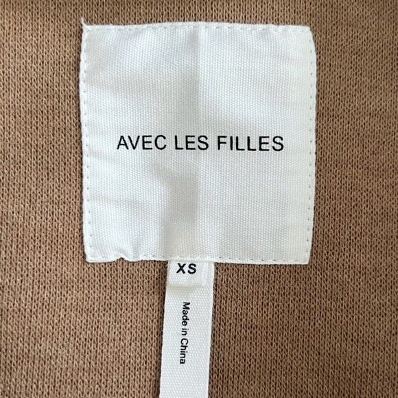 NWT Avec Les Filles Anthropologie Cognac Brown Shirt Tail Button Up Shacket - Picture 5 of 7